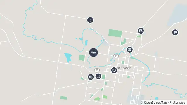 Map of Flooding — Victoria Street — Warwick and nearby items