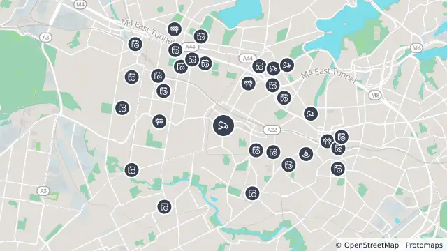 Map of Hume Highway (Ashfield) and nearby items