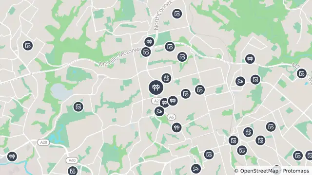 Map of Scheduled Roadwork Line Marking — Pennant Hills Road, Carlingford and nearby items
