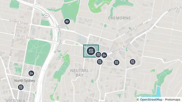 Map of Planned Power Outage — Neutral Bay and nearby items