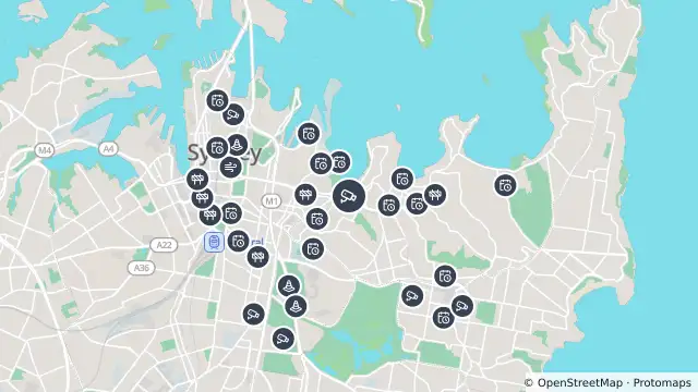 Map of New South Head Road (Edgecliff) and nearby items