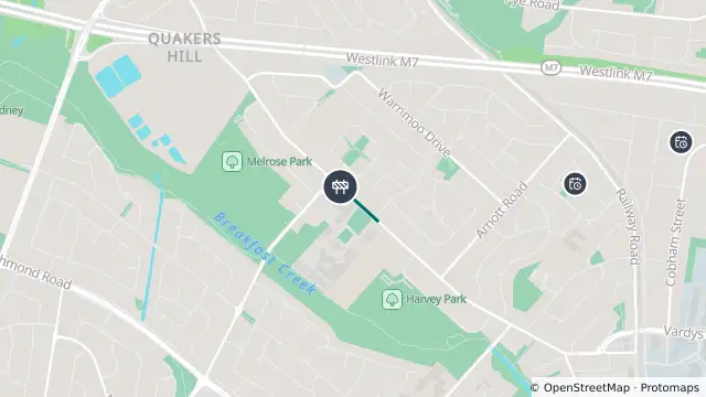 Map of Scheduled Roadwork Resurfacing — Quakers Rd, Marayong and nearby items