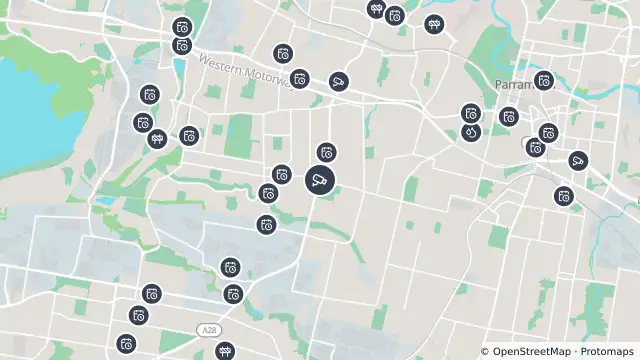 Map of Cumberland Highway (Merrylands) and nearby items