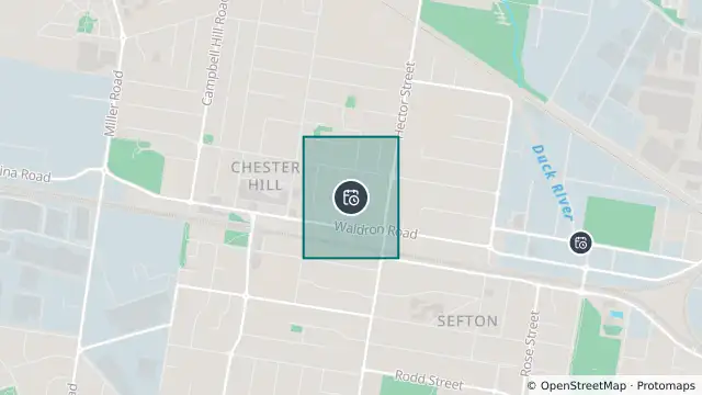Map of Planned Power Outage — Chester Hill, Sefton and nearby items