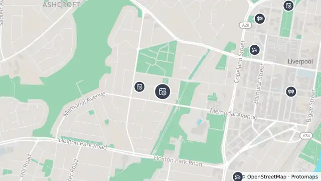 Map of Planned Power Outage — Liverpool and nearby items
