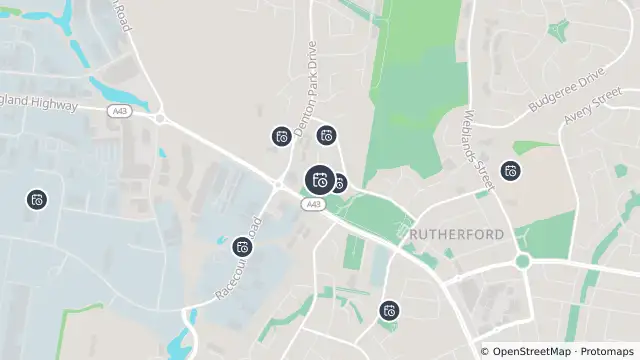 Map of Planned Power Outage — Rutherford and nearby items