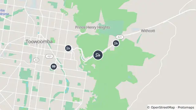 Map of Toowoomba - Range Saddle - West and nearby items