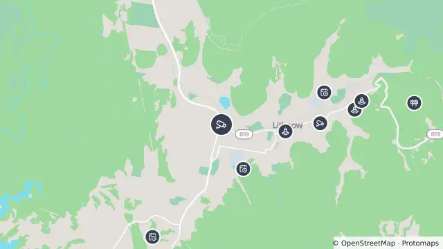 Map of Great Western Highway (Lithgow) and nearby items