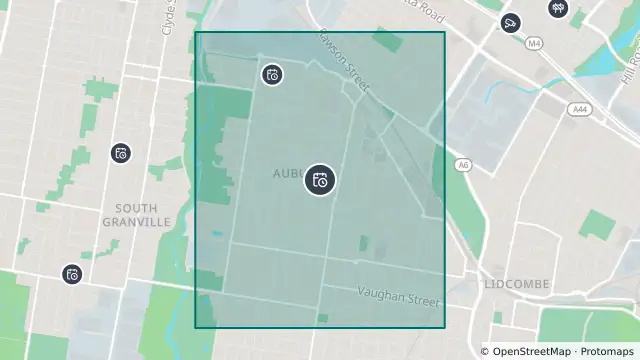 Map of Planned Power Outage — Auburn, Lidcombe and nearby items