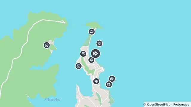 Map of Shark Net Location — Palm Beach and nearby items