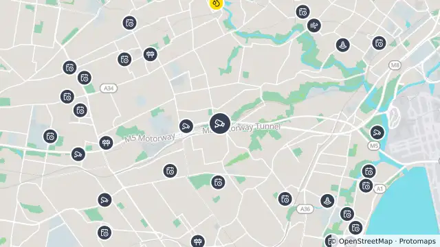 Map of Bexley Road (Bexley North) and nearby items