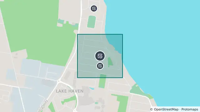 Map of Planned Power Outage — Charmhaven and nearby items