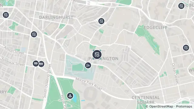 Map of Planned Power Outage — Paddington and nearby items