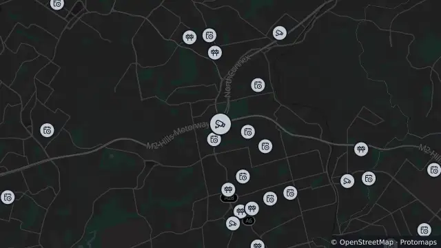 Map of M2 (Pennant Hills) and nearby items