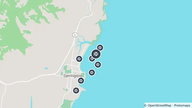 Map of Smart Drumline Location — Killalea and nearby items