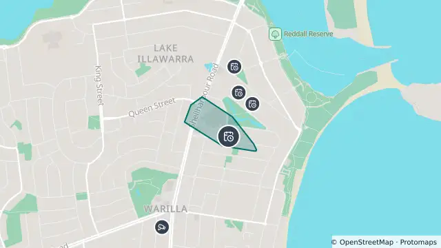 Map of Planned Power Outage — Lake Illawarra, Warilla and nearby items