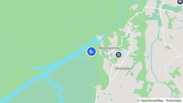 Map of Warragamba Dam and nearby items