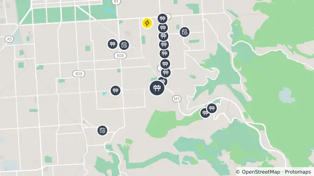 Map of Asphalt Works — Cross Road, Myrtle Bank and nearby items