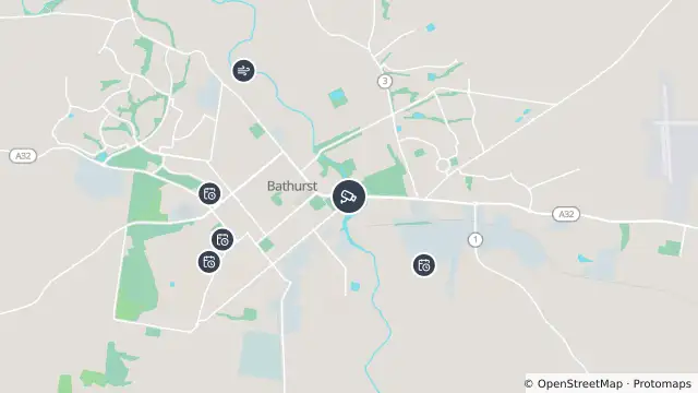 Map of Great Western Highway (Bathurst) and nearby items