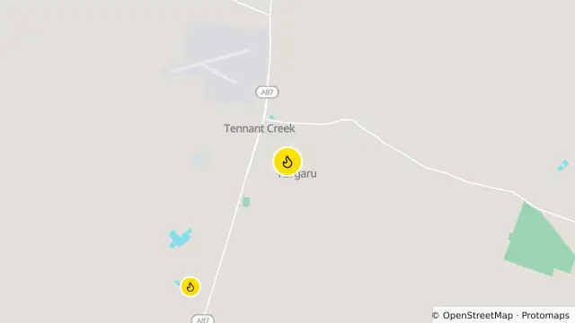 Map of Grass And Scrub Fire — Kargaru Camp Rd, Tennant Creek and nearby items