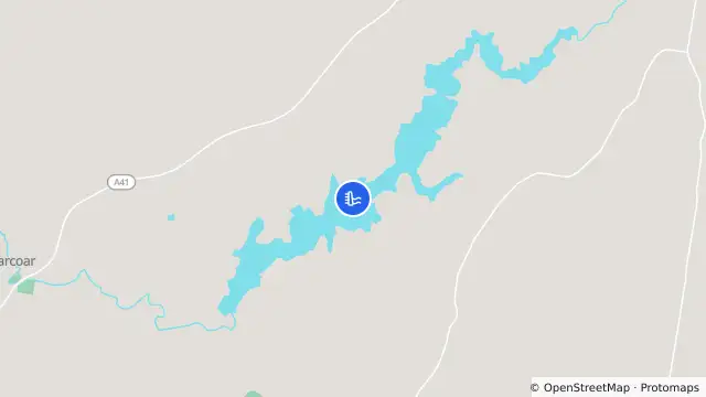 Map of Carcoar Dam and nearby items