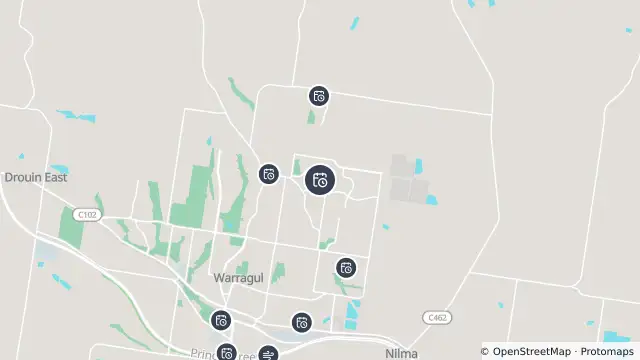 Map of Planned Power Outage — Warragul and nearby items