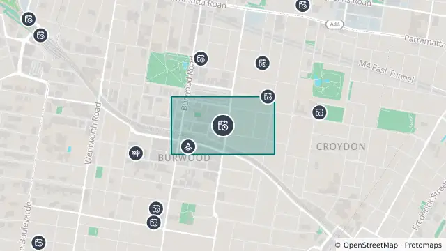 Map of Planned Power Outage — Burwood and nearby items