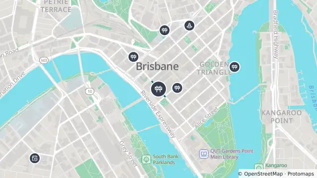 Map of Roadworks — George Street — Brisbane City and nearby items
