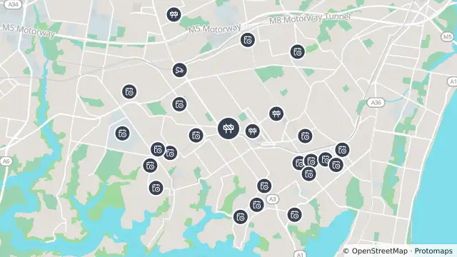 Map of Scheduled Roadwork Maintenance — Forest Road, Hurstville and nearby items