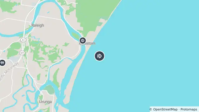 Map of Tagged Shark Receiver — North Beach and nearby items