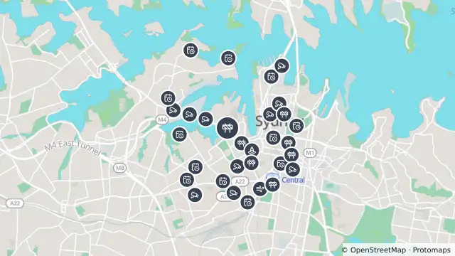 Map of Scheduled Roadwork — Western Distributor Eastbound Off-Ramp, Pyrmont and nearby items