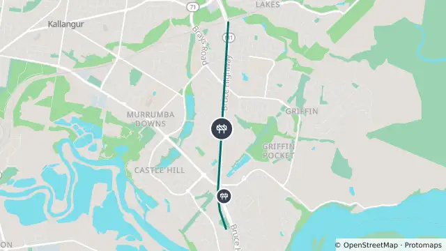 Map of Roadworks — Bruce Highway — Murrumba Downs and nearby items