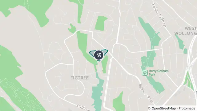 Map of Planned Power Outage — Figtree and nearby items