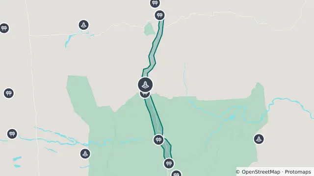 Map of Flinders Ranges Way (Section Blinman To Oraparinna Homestead Access Road Turn-Off) and nearby items