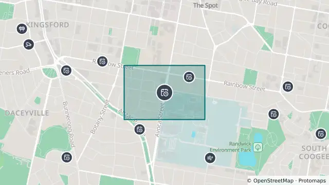 Map of Planned Power Outage — Kingsford, Randwick and nearby items