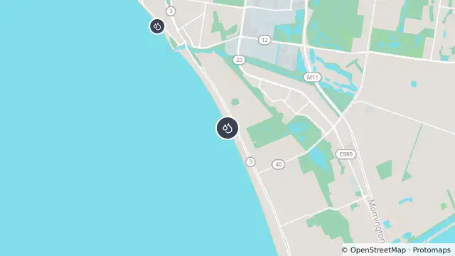 Map of Aspendale Life Saving Club and nearby items