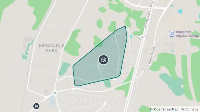 Map of Planned Power Outage — Menangle Park and nearby items