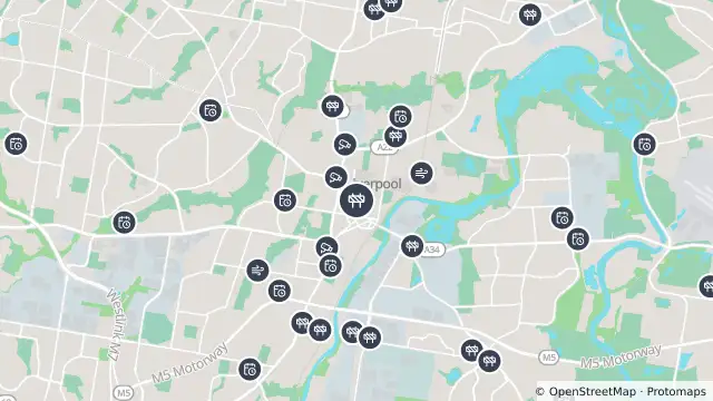 Map of Scheduled Roadwork — Moore Street, Liverpool and nearby items