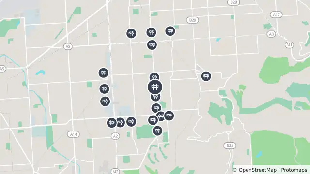 Map of Mowing — Goodwood Road, Daw Park and nearby items