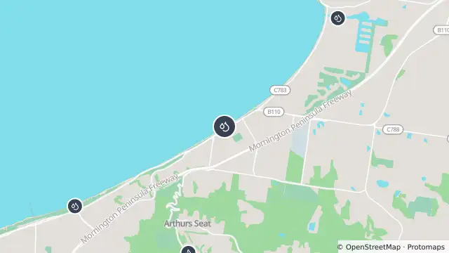 Map of Dromana and nearby items
