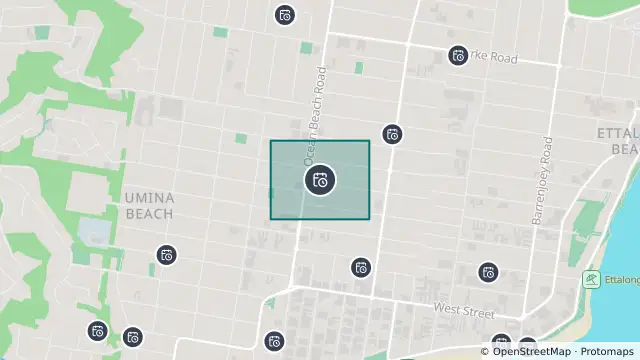 Map of Planned Power Outage — Umina Beach and nearby items