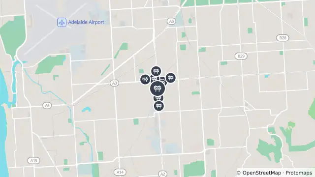 Map of Railway/Tram Crossing — South Road, Edwardstown and nearby items