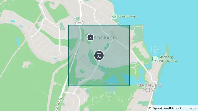 Map of Planned Power Outage — Booragul and nearby items