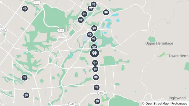Map of Sign Installation — Hancock Road, Fairview Park and nearby items