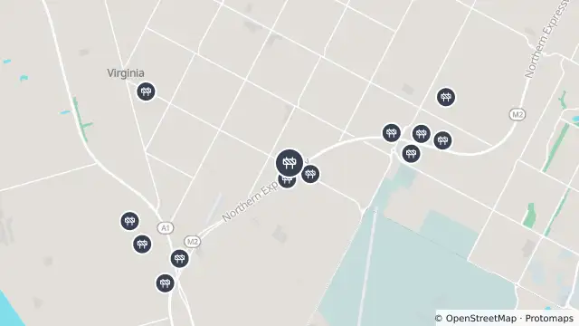 Map of Mowing — Penfield Road Ramp, Penfield Gardens and nearby items