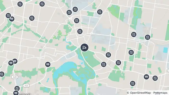 Map of Hume Highway (Villawood) and nearby items