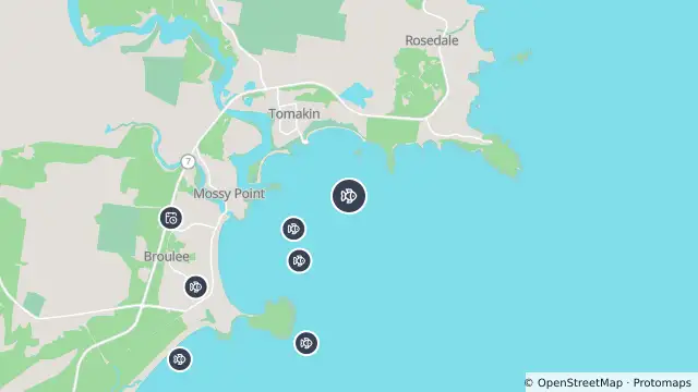 Map of Smart Drumline Location — Burrewarra Point and nearby items