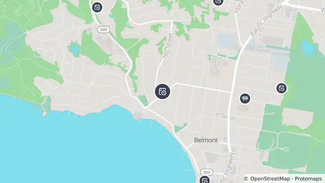 Map of Planned Power Outage — Belmont and nearby items