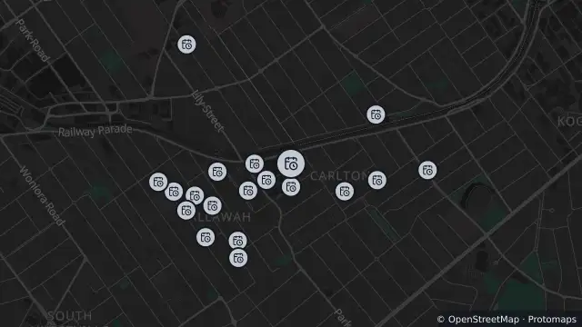 Map of Planned Power Outage — Allawah and nearby items
