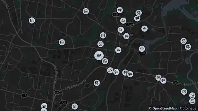 Map of Air Quality — Liverpool and nearby items